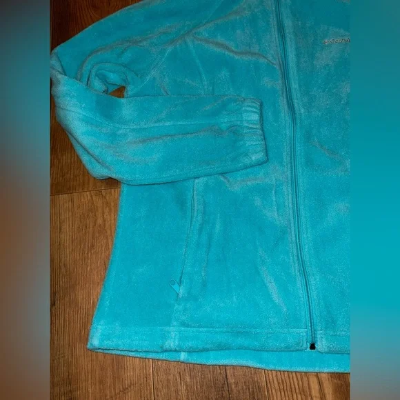 Columbia Turquoise Fleece Zip-Up Jacket - Picture 3 of 12